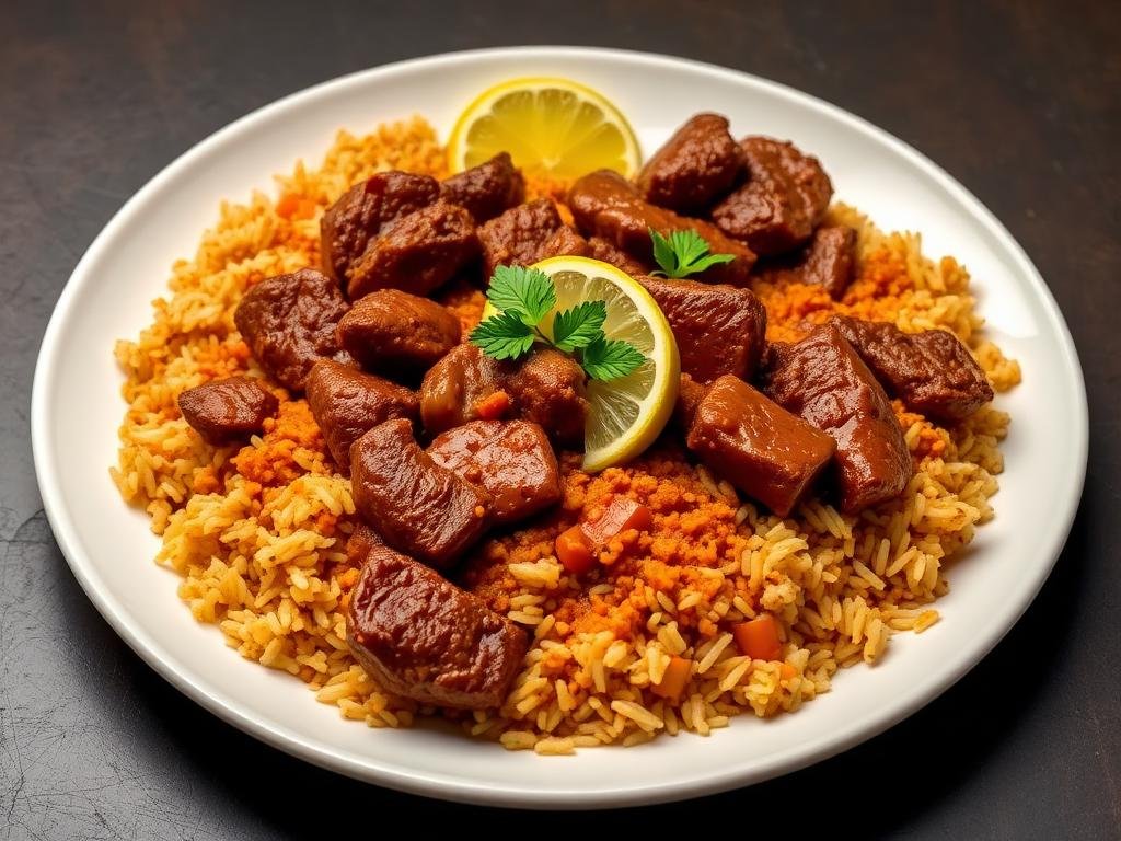 Beef Biryani — served at Haji Faqeer Muhammad Pulao Corner, Nawabshah